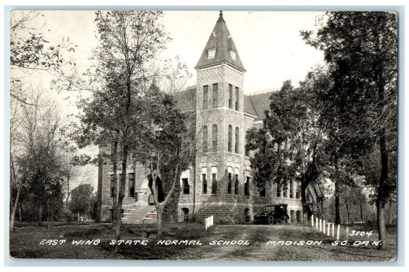 1948 East Wing State Normal School Madison South Dakota SD RPPC Photo Postcard