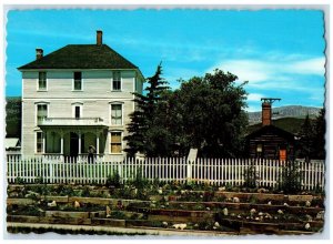 c1960 Healy House Flower Garden Fence Front View Leadville Colorado CO Postcard 