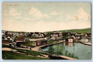 1910 Parrsboro Nova Scotia Canada Vintage Postcard House Building Aerial View