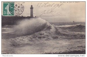 La Jetee, un Jour de Tempete, Haute-Normandie, France, 00-10s