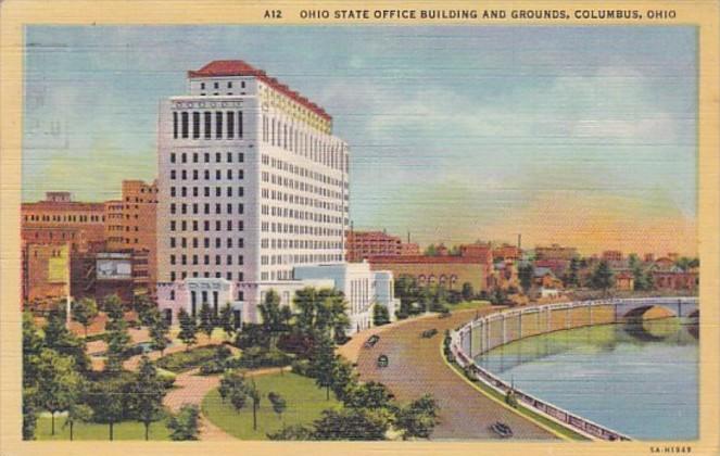 Ohio Columbus State Office Building and Grounds 1949 Curteich