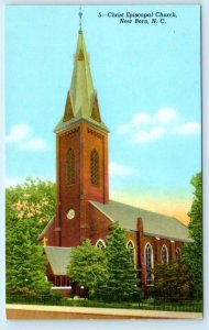 NEW BERN, North Carolina NC ~ CHRIST EPISCOPAL CHURCH Craven County  Postcard