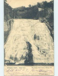 Pre-1907 WATERFALL SCENE Ithaca New York NY A1336