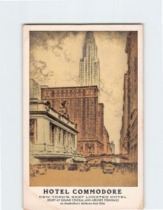 Postcard Hotel Commodore, New York's Best Located Hotel, Manhattan, New York