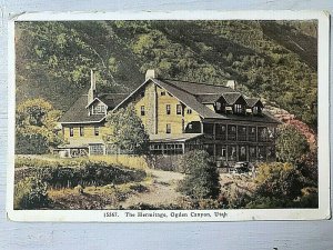 Vintage Postcard 1907-1915 The Hermitage with Mountains Ogden Canyon Utah