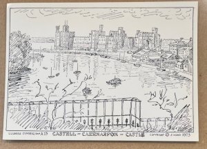 UNUSED POSTCARD c1973 - CASTELL - CAERNARFON - CASTLE, WALES