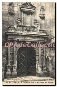 Old Postcard Aumale S Inf Church called South Gate side Jean Goujon