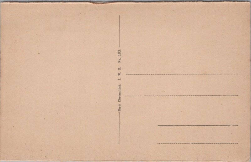 Germany Krefeld Partie am Ostwall mit Moltke Denkmal Vintage Postcard C154