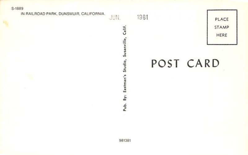 In Railroad Park Dunsmuir CA