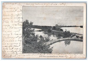 1906 Rock River From Waterworks Scene Sterling Illinois IL Posted Postcard