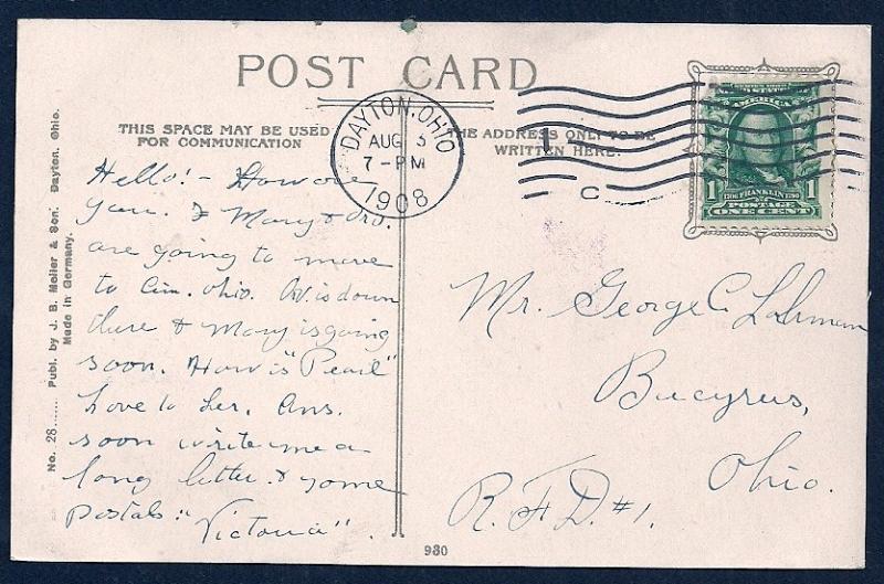 Alligator Pool Soldiers Home Dayton Ohio used c1908