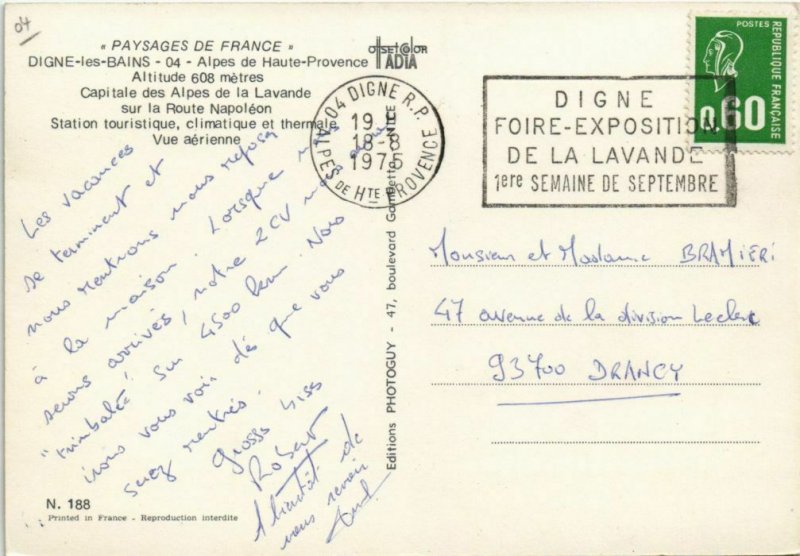 Cpm Digne-les-Bains aerial view (1209428) 