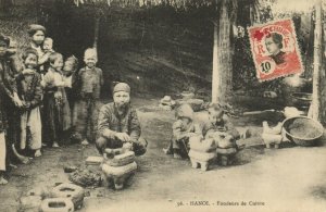 PC CPA VIETNAM, INDO CHINA, HANOI, FONDEURS DE CUIVRE, Postcard (b20194)