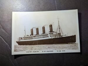 Mint England Ship Postcard Cunard Line RMS Aquitania
