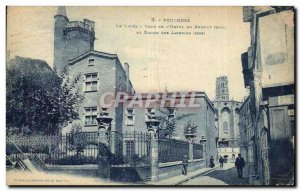 Toulouse - Le Lycee - Tower & # 39Hotel of Brendy Old Postcard