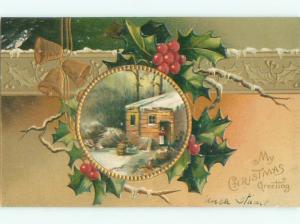 Divided-Back CHRISTMAS SCENE Great Postcard W9316