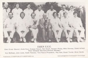 Essex CCC Graham Gooch Norbert Philip Mike Denness Cricket Club Postcard