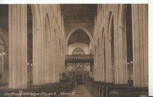 Essex Postcard - Saffron Walden Church - Nave East - Ref TZ9297