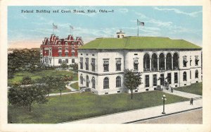 Federal Building & Court House, Enid, Oklahoma ca 1920s Vintage Postcard