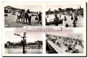 Old Postcard Saint Pair Sur Mer Beach