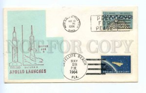 419229 USA 1964 year Apollo launches Satellite Beach SPACE COVER