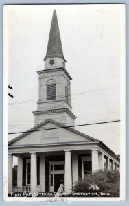 RPPC GREENEVILLE TENNESSEE 1st PRESBYTERIAN CHURCH*CLINE PHOTO POSTCARD
