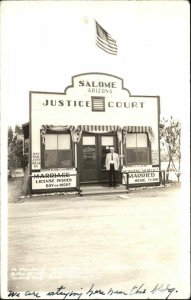 Salome AZ Justice Court Weddings Marriages Real Photo Postcard