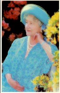 UK Royalty Lady in Blue, A Queen Mother A Birthday Study Postcard Z6