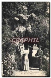 Old Postcard The Bois de Vincennes and Lake Groitte