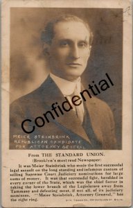 Real Photo 1912 GOP Steinbrink Atty General Brooklyn NY Newspaper Judaica RP F63