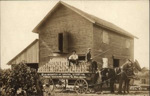 Lawton Michigan MI Horse Wagon Grapes Packing House KLINK A+Photography c1910 RP