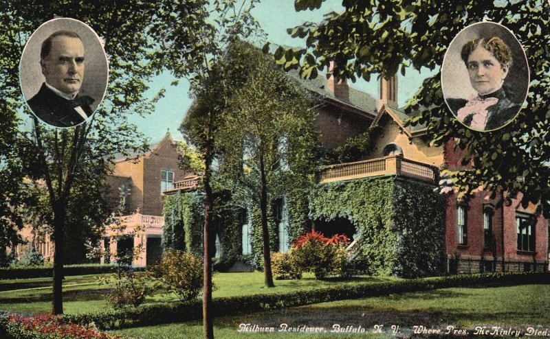 Vintage Postcard Millburn Residence Where Pres. McKinley Died Buffalo New York