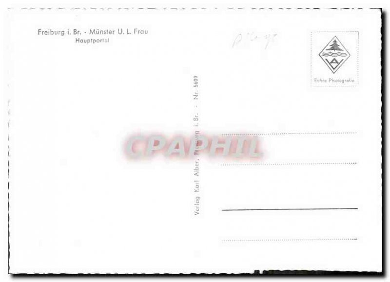 Modern Postcard Freiburg Munster Hauptportal