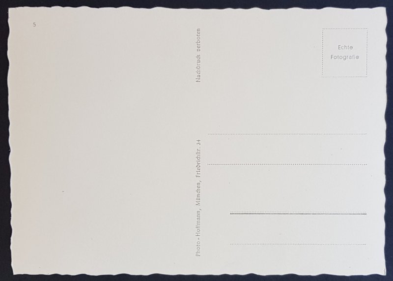 GERMANY THIRD 3rd REICH ORIGINAL NAZI CARD ADOLF HITLER HOFFMANN STUDIOS