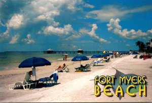 Florida Fort Myers Beach White Saand Beach and Crystal Clear Water