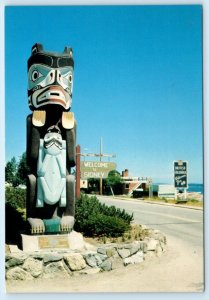 Welcome to SIDNEY, B.C. Canada ~ Totem KWAKIUTL BEAR POLE  4x6  Postcard