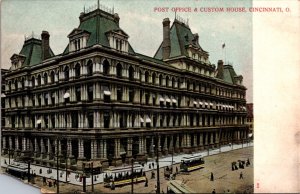 Postcard Post Office and Custom House in Cincinnati, Ohio