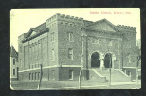 WAYNE NEBRASKA BAPTIST CHURCH VINTAGE POSTCARD COLEMAN SIOUX CITY IOWA 1915