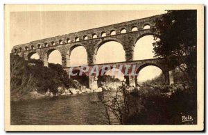 Old Postcard The Pont du Gard Roman Aqueduct