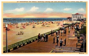 Maryland  Ocean City Board Walk, Beach, showing fishing Pier, Recreation Hall