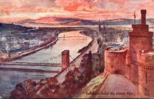 Advertising Weir's Red Ribbon Coffee Showing Inverness From The Castle Hill