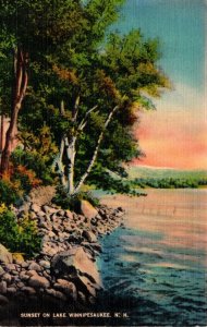 New Hampshire Sunset On Lake Winnipesaukee 1943