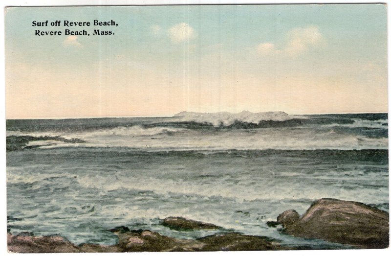 Revere Beach, Mass, Surf off Revere Beach