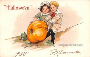 Artist HBG Halloween 1908 writing on front