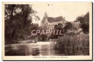 Old Postcard Vierzon L & # 39Yevre and Deversoir