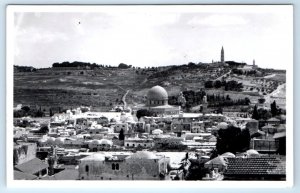 RPPC JERUSALEM General View of Mt. of Olives & Gethsemane ISRAEL Postcard