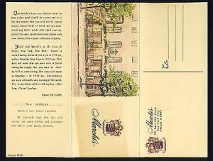 1966 Marich's Restaurant Brochure,251 East 31st St, New York City, New Y...