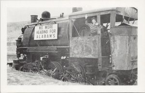 'We Were Heading For Alabam's' Woman Locomotive Engine Unused Litho Postcard G50