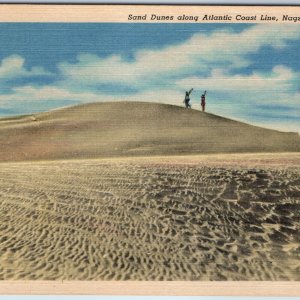1946 Nags Head NC Sand Dunes along Atlantic Coast Line Dare County Climbing A234