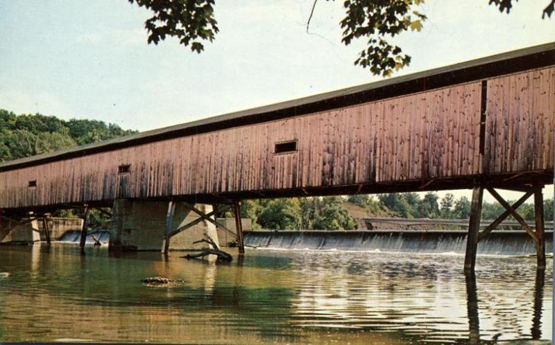 Harpersfield Covered Bridge over Grand River near Geneva, Ohio